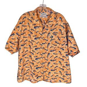 Columbia Sportswear Company Men's XL Shirt Mahi-Mahi All-Over-Print Multicolor
